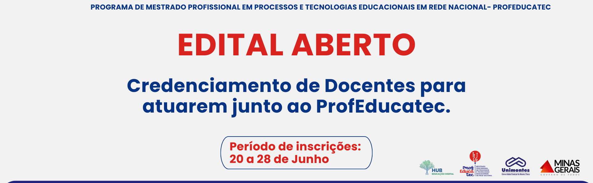 BANNER EDITAL PROFEDUCATEC